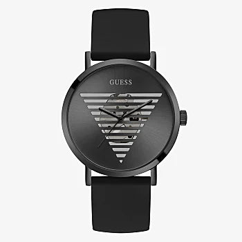 GUESS - BLACK CASE BLACK SILICONE WATCH