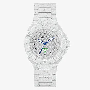 GUESS - ECO-FRIENDLY #TIDE OCEAN PLASTIC 42MM WHITE WATCH