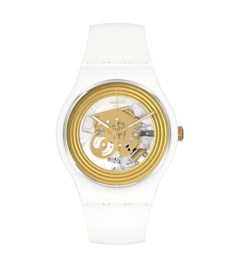 SWATCH - GOLDEN RINGS WHITE - World Time
